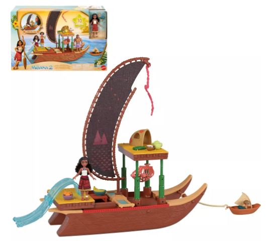 DISNEY MOANA 2 - MOANA'S ADVENTURE CANOE 10 PIECES - Toyworld Frankston