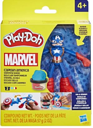 PLAY-DOH MARVEL - CAPTAIN AMERICA STAMPING SHIELD - Toyworld Frankston