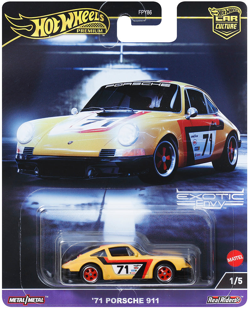 HOT WHEELS PREMIUM EXOTIC ENVY - '71 PORSCHE 911 - Toyworld Frankston