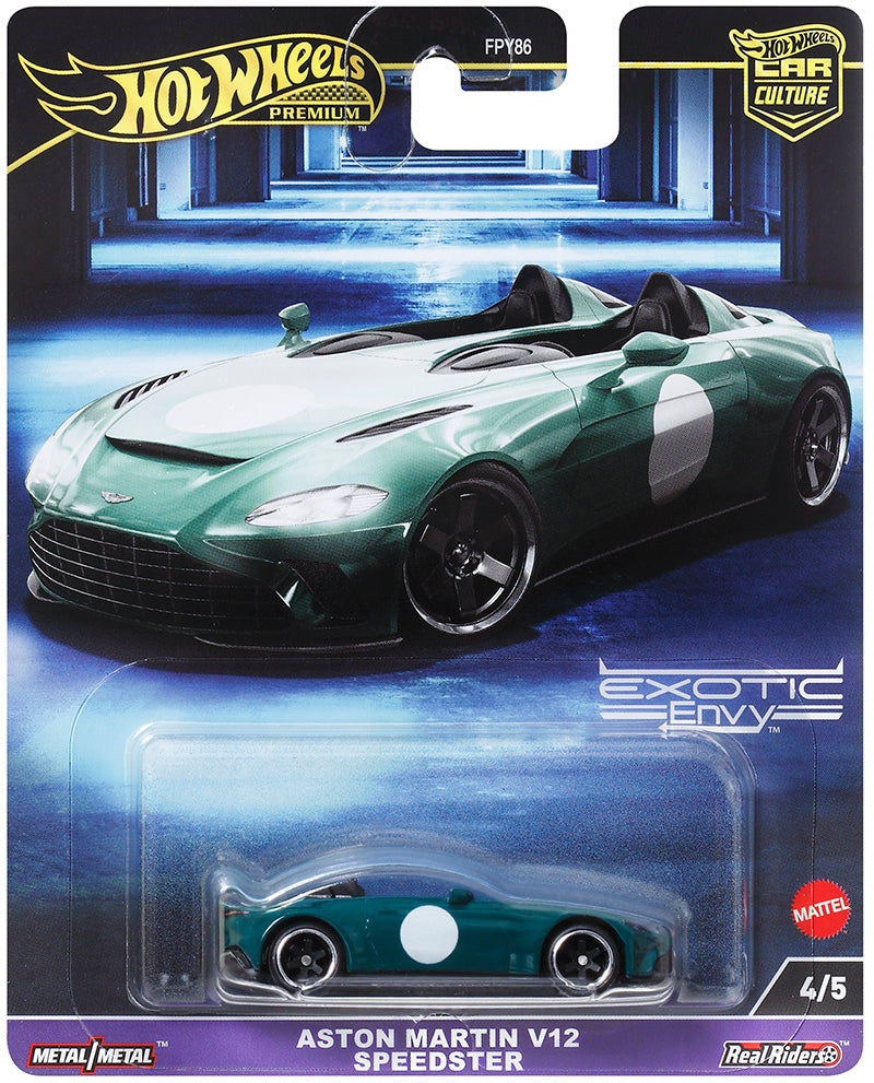 HOT WHEELS PREMIUM EXOTIC ENVY - ASTON MARTIN V12 SPEEDSTER - Toyworld Frankston