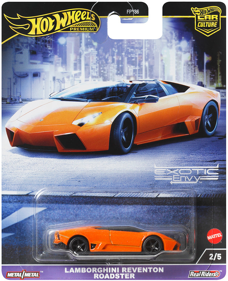 HOT WHEELS PREMIUM EXOTIC ENVY - LAMBORGHINI REVENTON ROADSTER - Toyworld Frankston