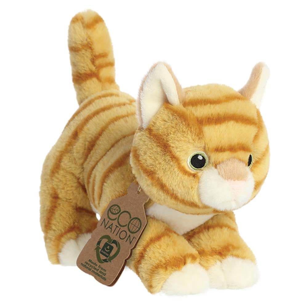 ECO NATION ORANGE TABBY CAT SOFT TOY - Toyworld Frankston