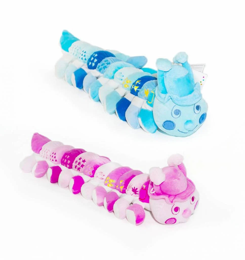 BABY BOO - 60CM BLUE OR PINK CATERPILLAR - Toyworld Frankston
