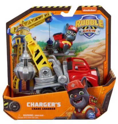 PAW PATROL - RUBBLE CREW CHARGERS CRANE GRABBER - Toyworld Frankston