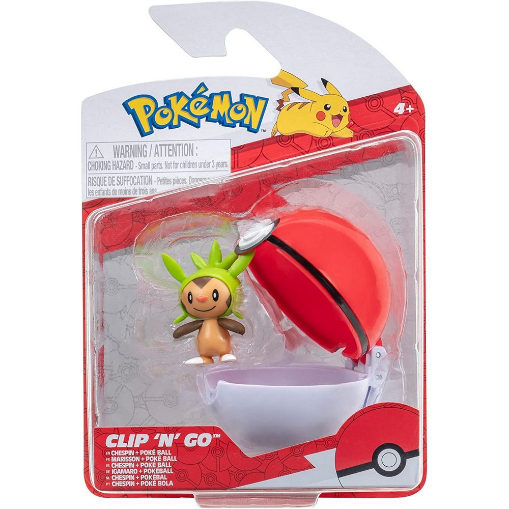 POKEMON CLIP 'N GO - CHESPIN - POKE BALL - Toyworld Frankston