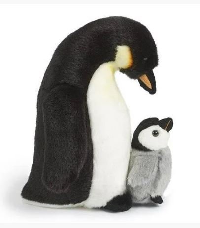 LIVING NATURE - PENGUIN WITH CHICK LARGE PLUSH - Toyworld Frankston