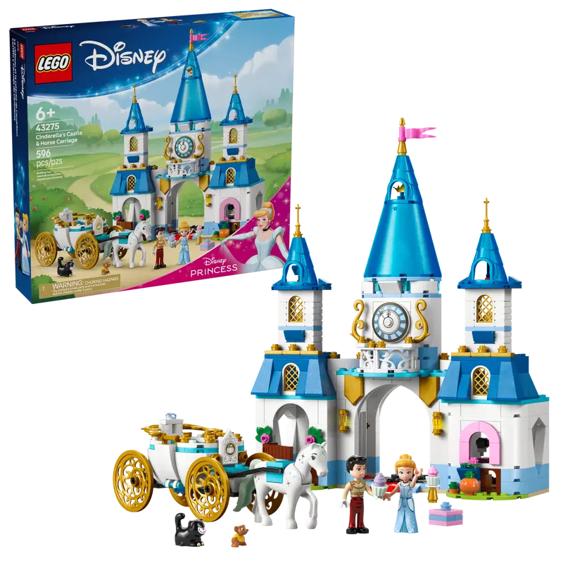 LEGO DISNEY 43275 CINDERELLA'S CASTLE AND HORSE CARRIAGE - Toyworld Frankston