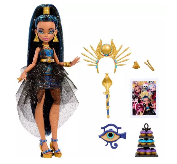 MONSTER HIGH CLEO DE NILE IN  MONSTER BALL PARTY DRESS