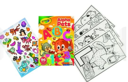 CRAYOLA ALPHA PETS COLOURING BOOK 96PGS - Toyworld Frankston
