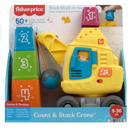 FISHER PRICE - COUNT AND STACK CRANE - Toyworld Frankston