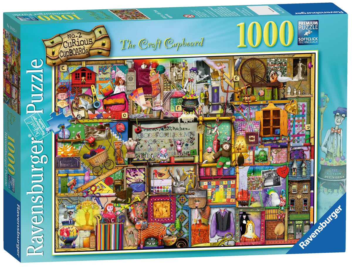 RAVENSBURGER PUZZLE - THE CRAFT CUPBOARD - CURIOUS CUPBOARDS NO. 2 1000 PIECE