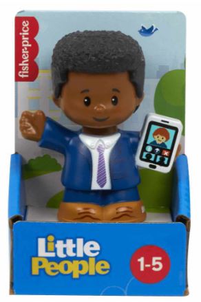 FISHER PRICE LITTLE PEOPLE SINGLE PACK - BOY IN SUIT WITH PHONE - Toyworld Frankston