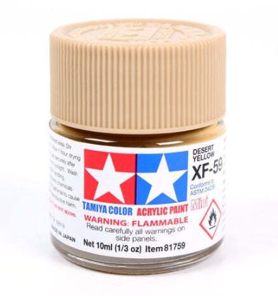 TAMIYA ACRYLIC PAINT MINI XF-59 DESERT YELLOW - Toyworld Frankston