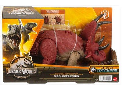 JURASSIC WORLD DIABLOCERATOPS ROARING DINO TRACKERS FIGURE - Toyworld Frankston