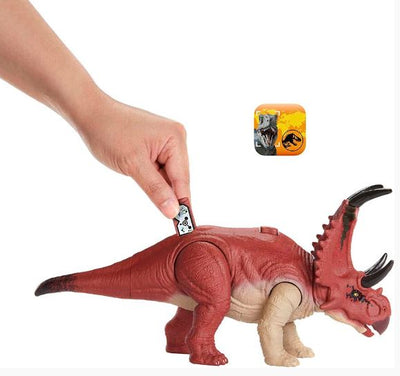 JURASSIC WORLD DIABLOCERATOPS ROARING DINO TRACKERS FIGURE - Toyworld Frankston