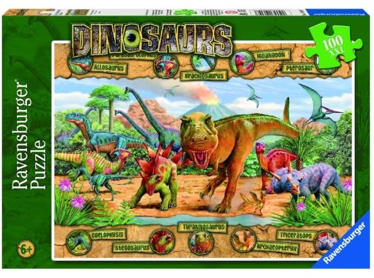 RAVENSBURGER - DINOSAURS PUZZLE 100 PIECE PUZZLE - Toyworld Frankston