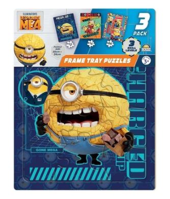 DESPICABLE ME 4 3PK FRAME TRAY PUZZLE