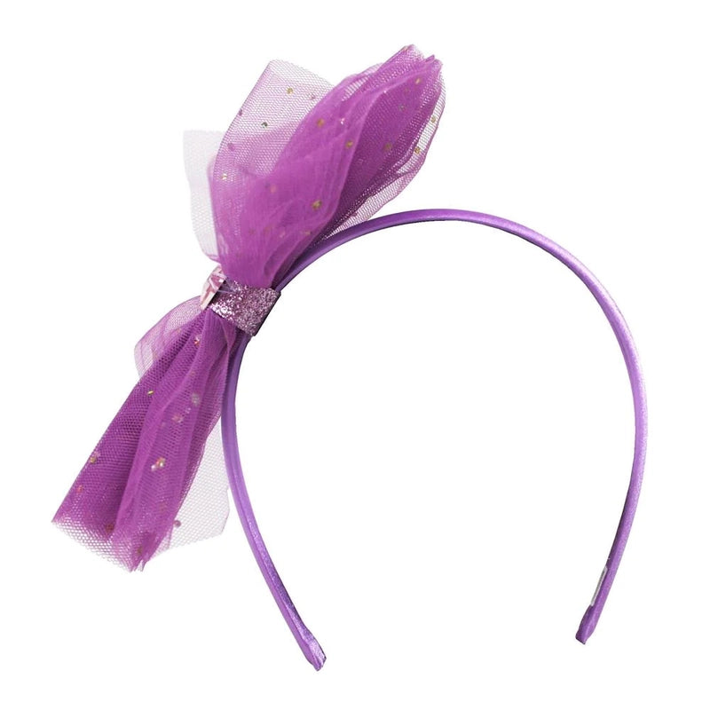PINK POPPY - DISNEY RAPUNZEL SPARKLING BOW HEADBAND - Toyworld Frankston