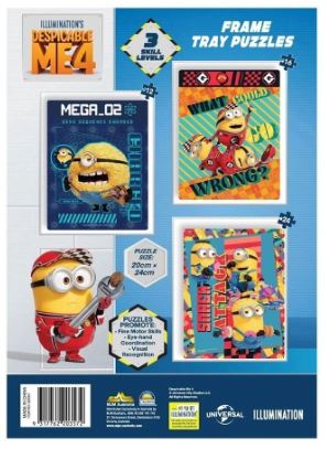 DESPICABLE ME 4 3PK FRAME TRAY PUZZLE