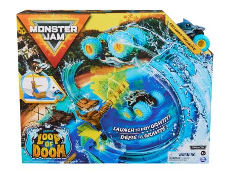 MONSTER JAM 1:64 MEGALODON'S LOOP OF DOOM PLAYSET - Toyworld Frankston