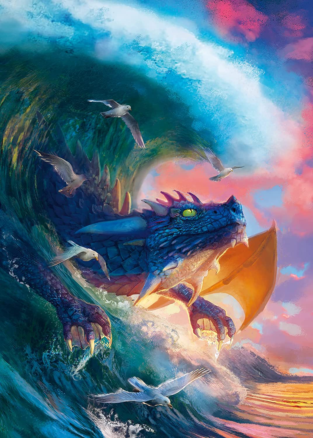 RAVENSBURGER 17391 4 DRAGON RACE 1000 PIECE PUZZLE - Toyworld Frankston
