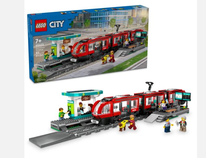LEGO 60423 - CITY - DOWNTOWN STREETCAR AND STATION - Toyworld Frankston