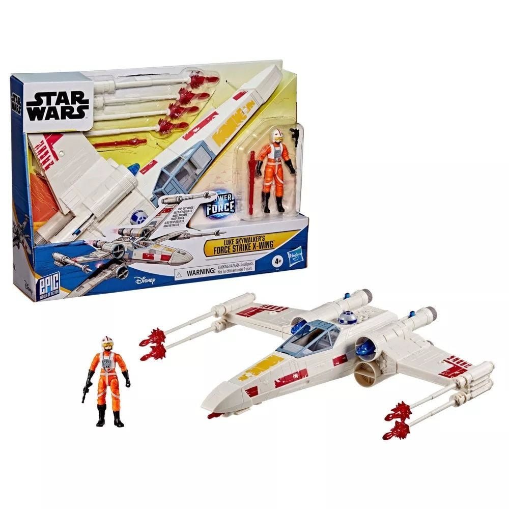 STAR WARS - 4 INCH LUKE SKYWALKERS FORCE STRIKE X WING - Toyworld Frankston