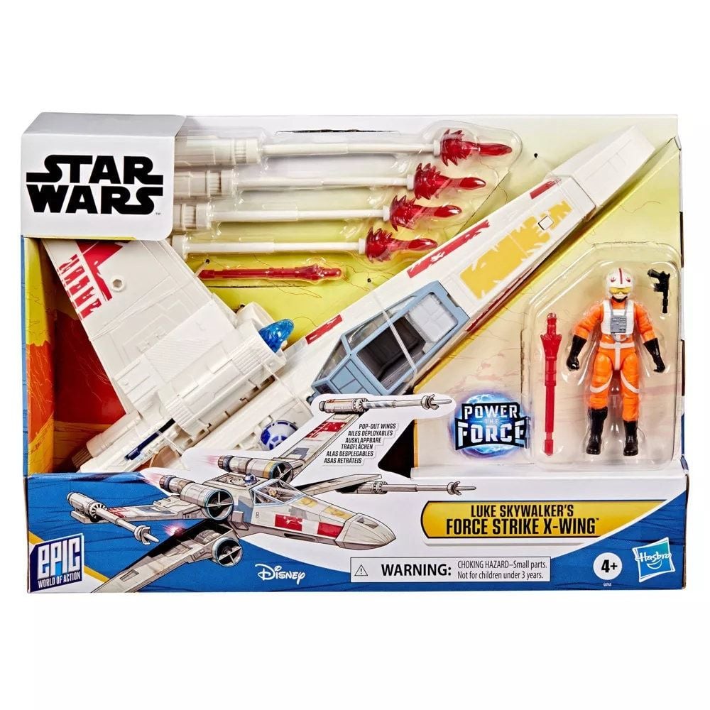 STAR WARS - 4 INCH LUKE SKYWALKERS FORCE STRIKE X WING - Toyworld Frankston
