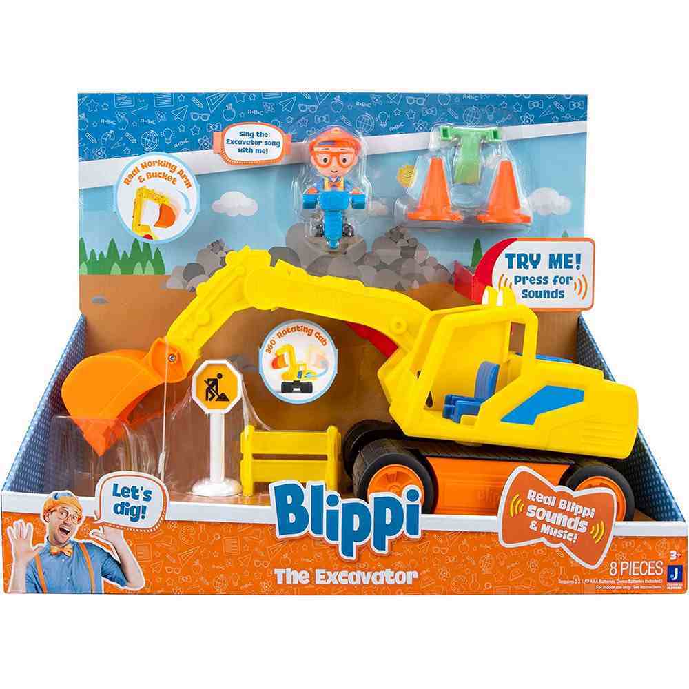 BLIPPI - FEATURE VEHICLE EXCAVATOR - Toyworld Frankston