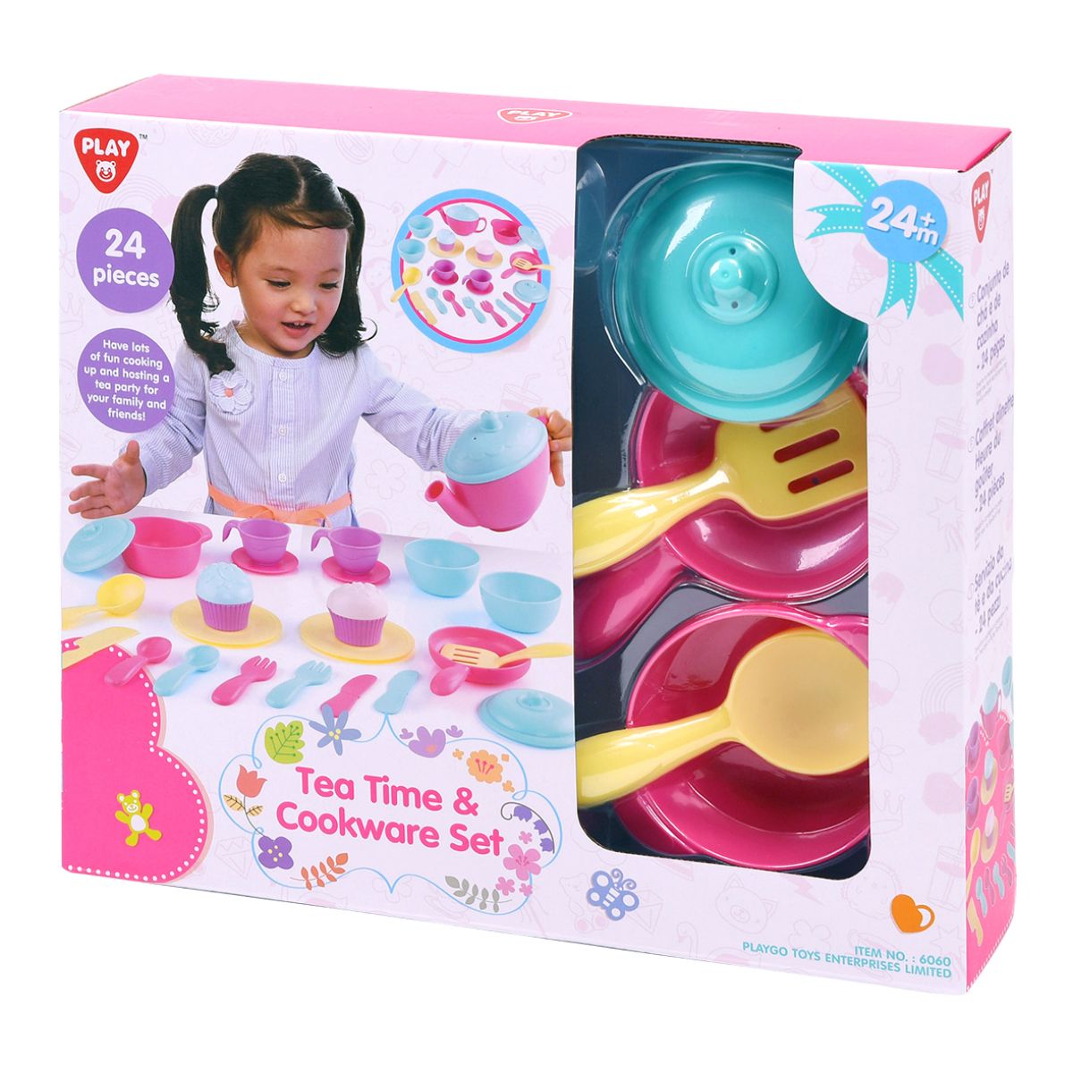 PLAYGO PINK TEA & COOKWARE SET - Toyworld Frankston