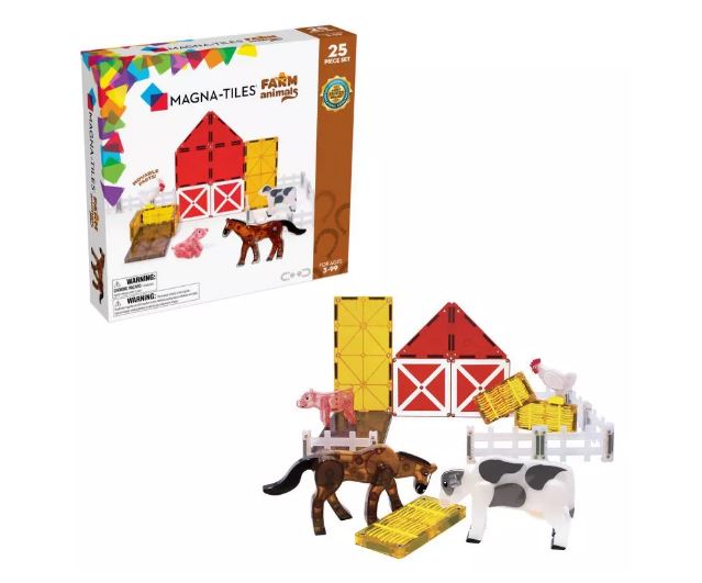 MAGNA-TILES FARM ANIMALS 25 PIECE SET - Toyworld Frankston