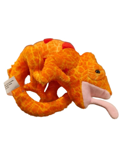 CUDDLE PALS CHAMELEON - ORANGE AND RED