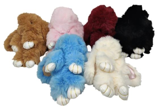 FLUFFY BUNNY KEYRING ASSORTED - Toyworld Frankston