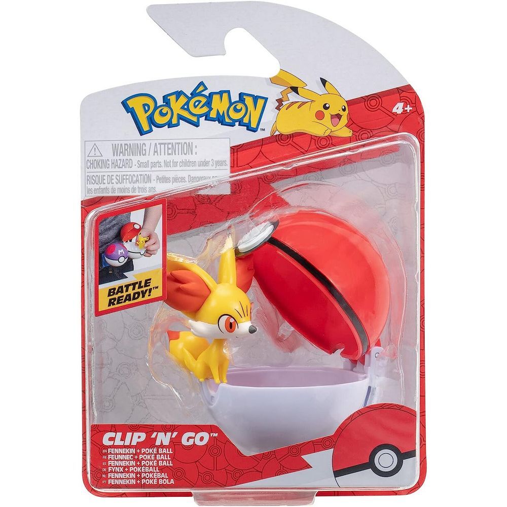 POKEMON CLIP 'N GO - FENNEKIN - POKE BALL - Toyworld Frankston