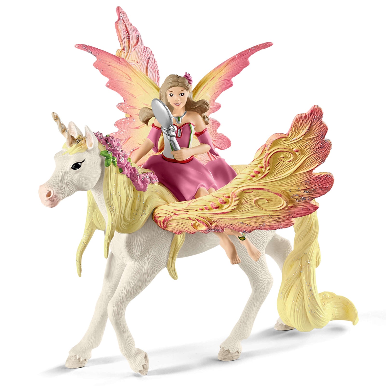 SCHLEICH - BAYALA - FAIRY FEYA WITH PEGASUS UNICORN - Toyworld Frankston