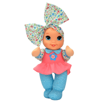 BABY'S FIRST GIGGLES FLOWER PRINT DOLL 1+