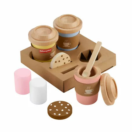 FISHER-PRICE WOODEN COFFEE TO GO SET - Toyworld Frankston