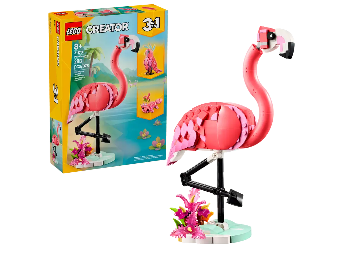 LEGO 31170 CREATOR 3 IN 1 - WILD ANIMALS: PINK FLAMINGO - Toyworld Frankston