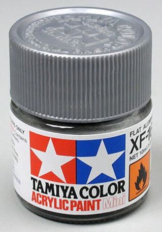 TAMIYA ACRYLIC PAINT MINI XF -16 FLAT ALUMINIUM - Toyworld Frankston