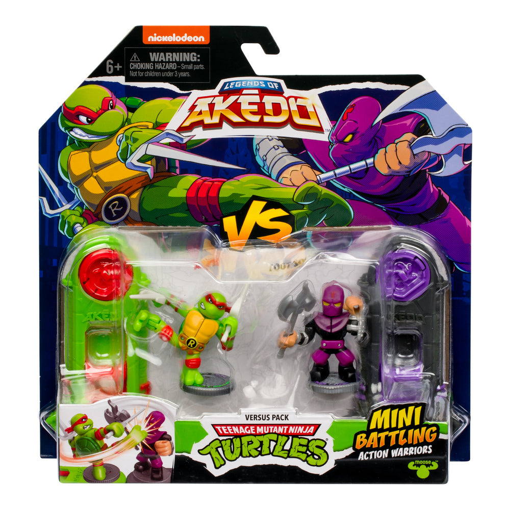 AKEDO TEENAGE MUTANT NINJA TURTLES VERSUS PACK - RAPH VS FOOT SOLDIER