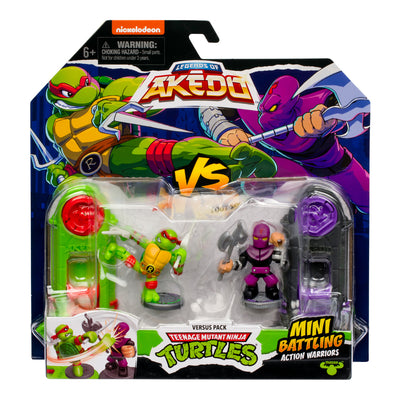 AKEDO TEENAGE MUTANT NINJA TURTLES VERSUS PACK - RAPH VS FOOT SOLDIER