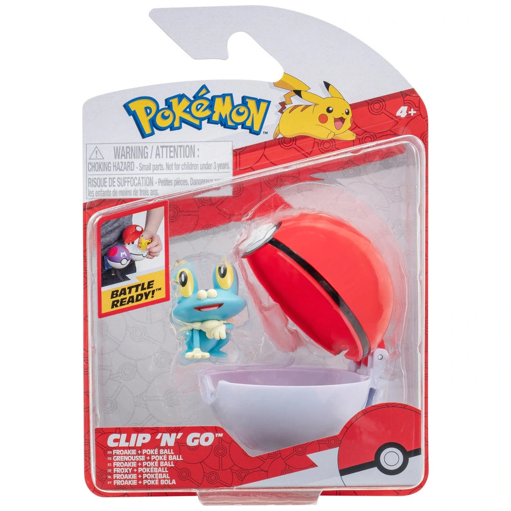 POKEMON CLIP 'N GO - FROAKIE - POKE BALL - Toyworld Frankston