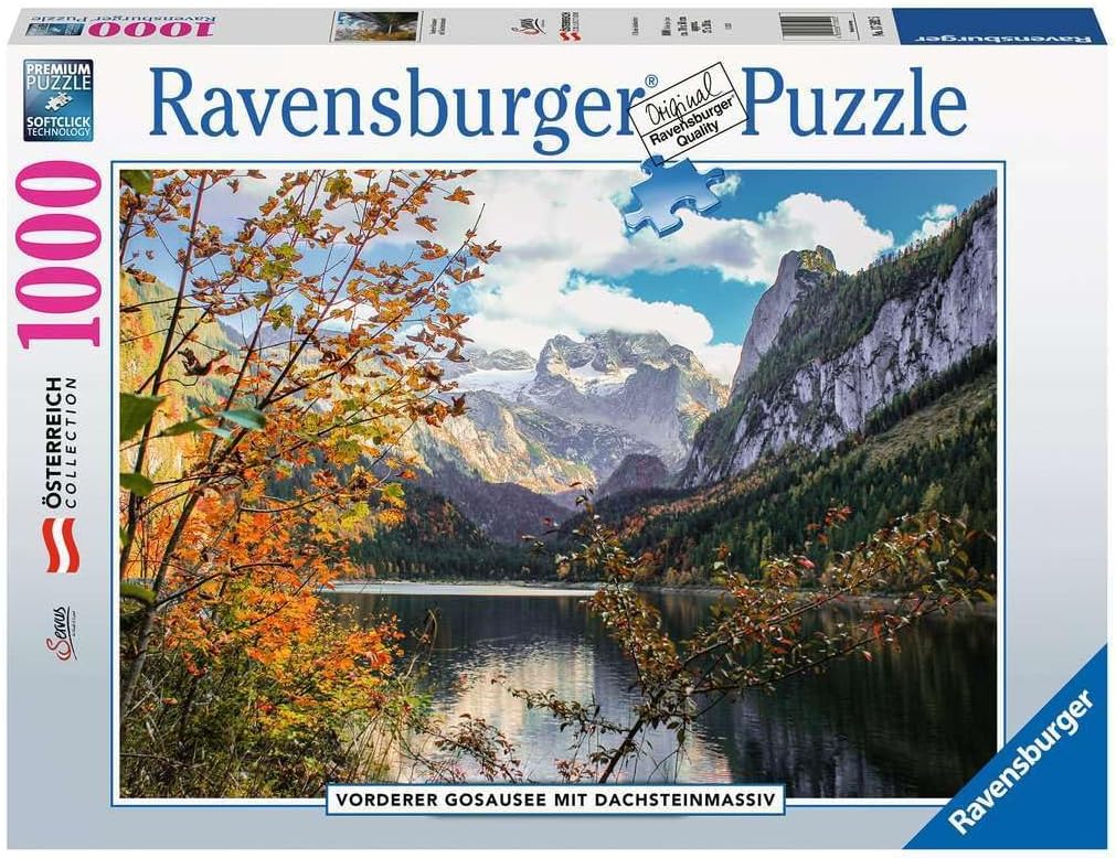 RAVENSBURGER PUZZLE - VORDERER GOSAUSEE MIT DACHSTEINMASSIV - OSTERREICH COLLECTION 1000 PIECE - Toyworld Frankston