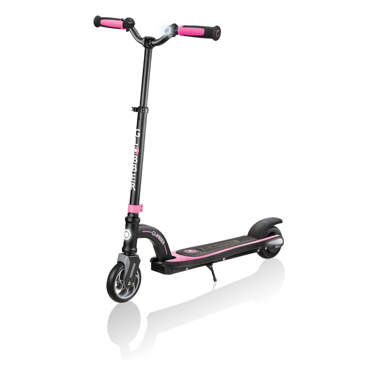GLOBBER ONE K E-MOTION 4 PINK - 2 SPEED ELECTRIC 3 WHEEL SCOOTER - Toyworld Frankston