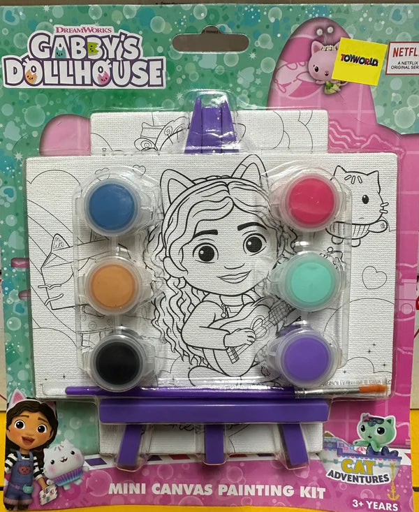GABBY'S DOLLHOUSE MINI CANVAS PAINTING KIT - Toyworld Frankston
