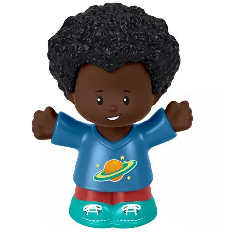 FISHER PRICE LITTLE PEOPLE SINGLE PACK - BOY IN GALAXY T-SHIRT - Toyworld Frankston