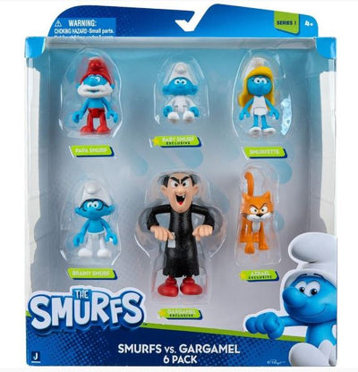 SMURF VS GARGAMEL 6 FIGURE MULTIPACK