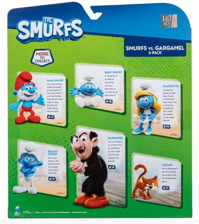 SMURF VS GARGAMEL 6 FIGURE MULTIPACK