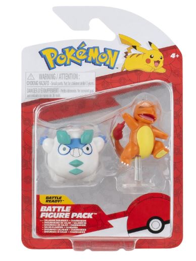 POKEMON BATTLE FIGURE - GALARIAN DARUMAKA AND CHARMANDER - Toyworld Frankston