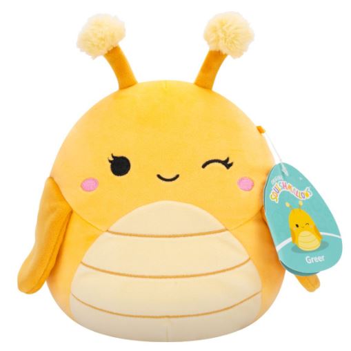 SQUISHMALLOWS - 7.5 INCH PLUSH - GREER THE YELLOW GRASSHOPPER - Toyworld Frankston
